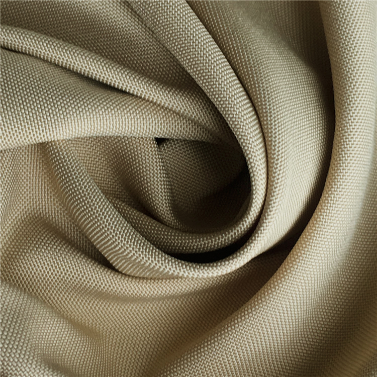 Moisture Absorbent Khaki 300D Twill Fabric High Filament Soft Polyester Mini Matt
