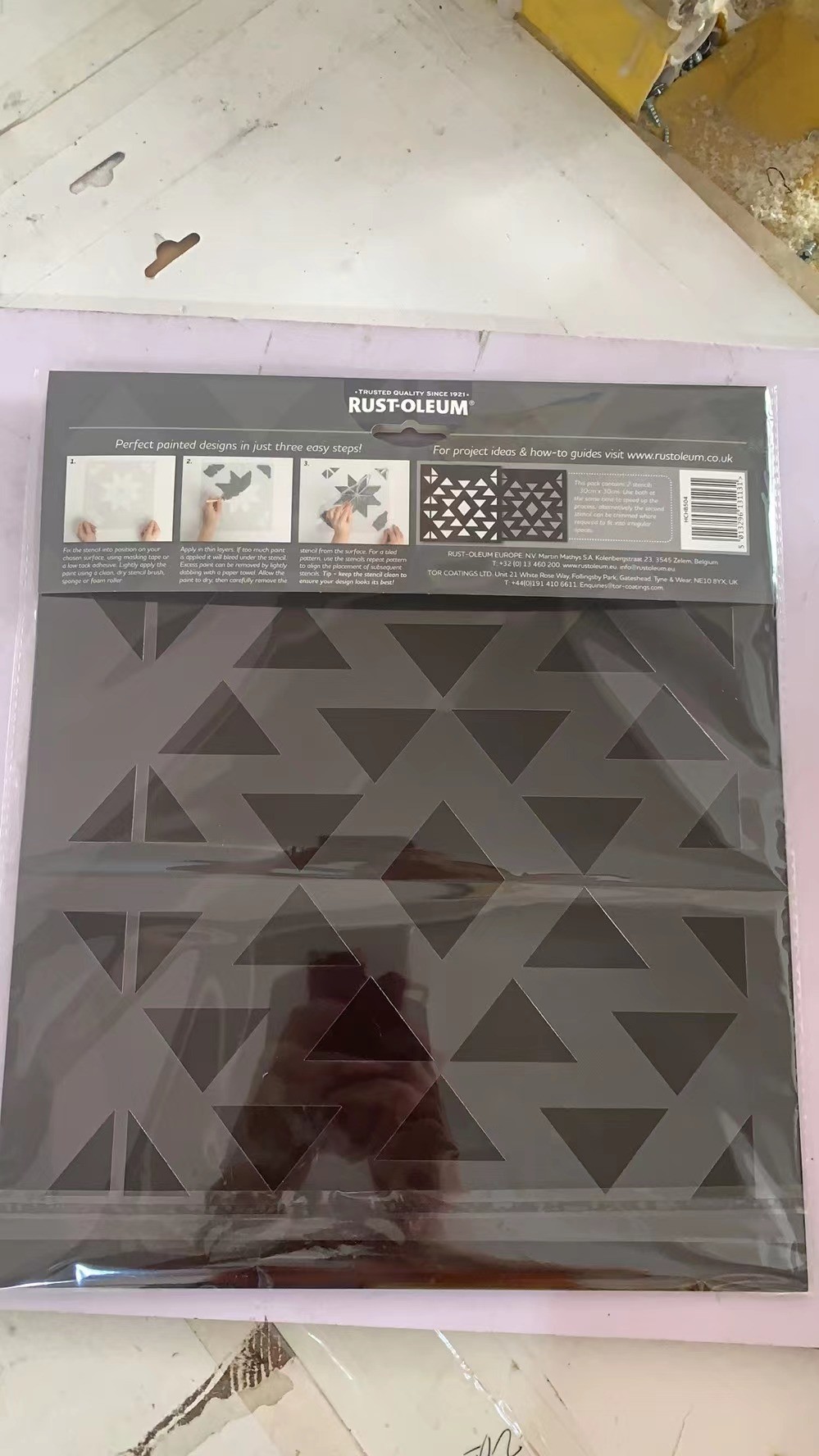 OBM PET Material Wall Texture Stencil Multipurpose Transparent