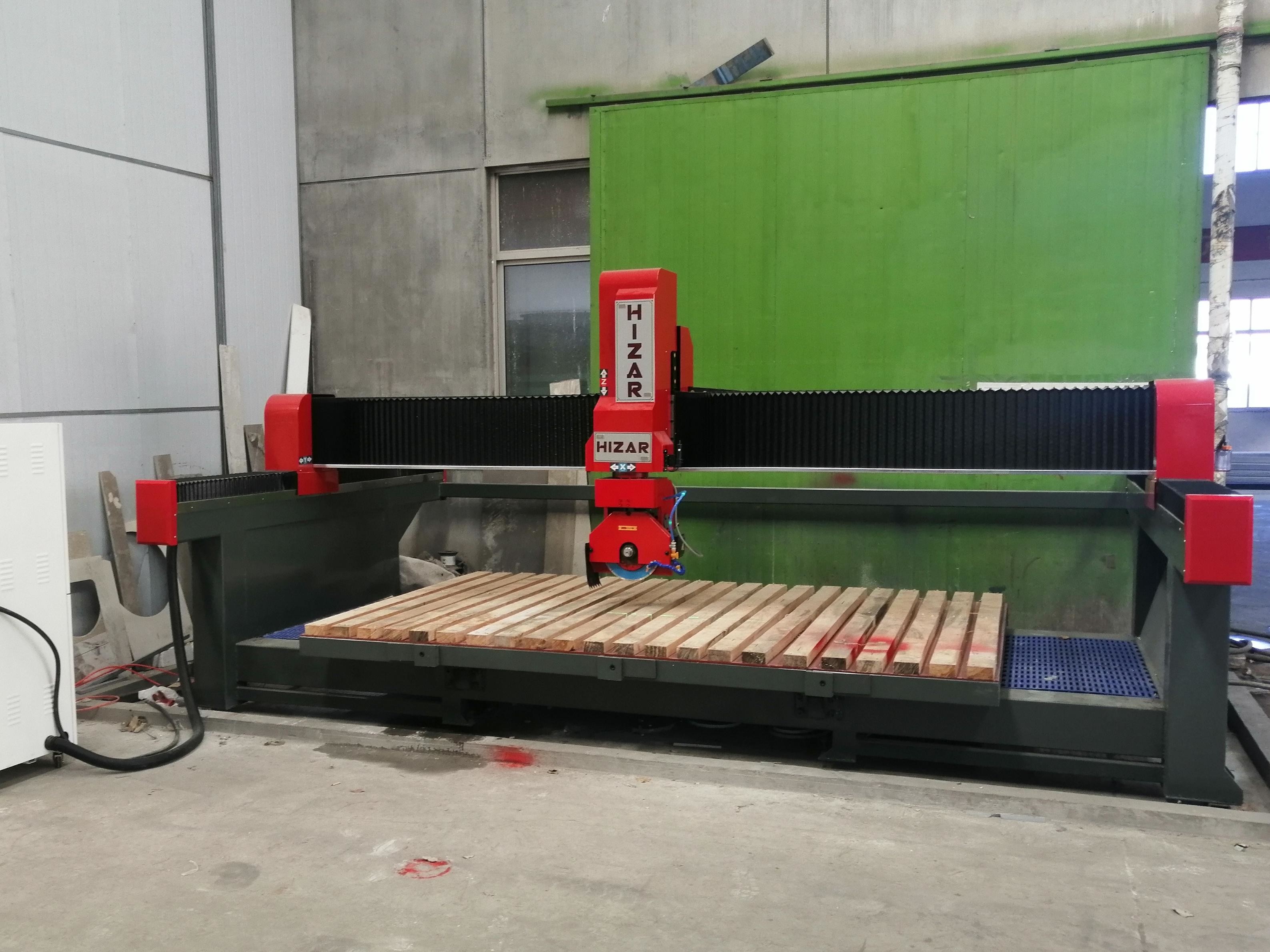 Bridge Cutting Saw For Granite Marble With 5 Axis 45 Degrees Chamfer Cutting Stone CNC Machine