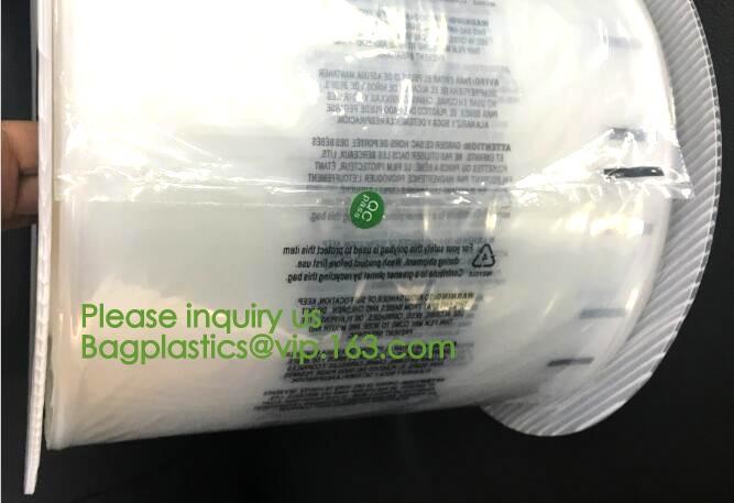 clear LLDPE easy tearing line pre-opened in roll bag,Factory custom LLDPE plastic autobag Preopened polybag on a Roll