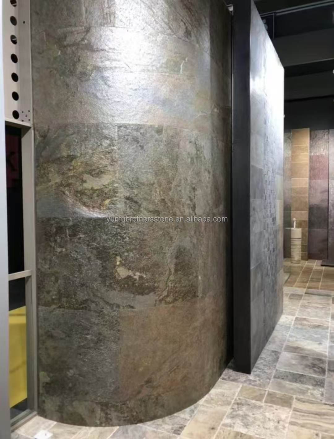 Hotel Interior Graphic Design Natural Flexible Stone Veneer Panel Wall Cladding Tile