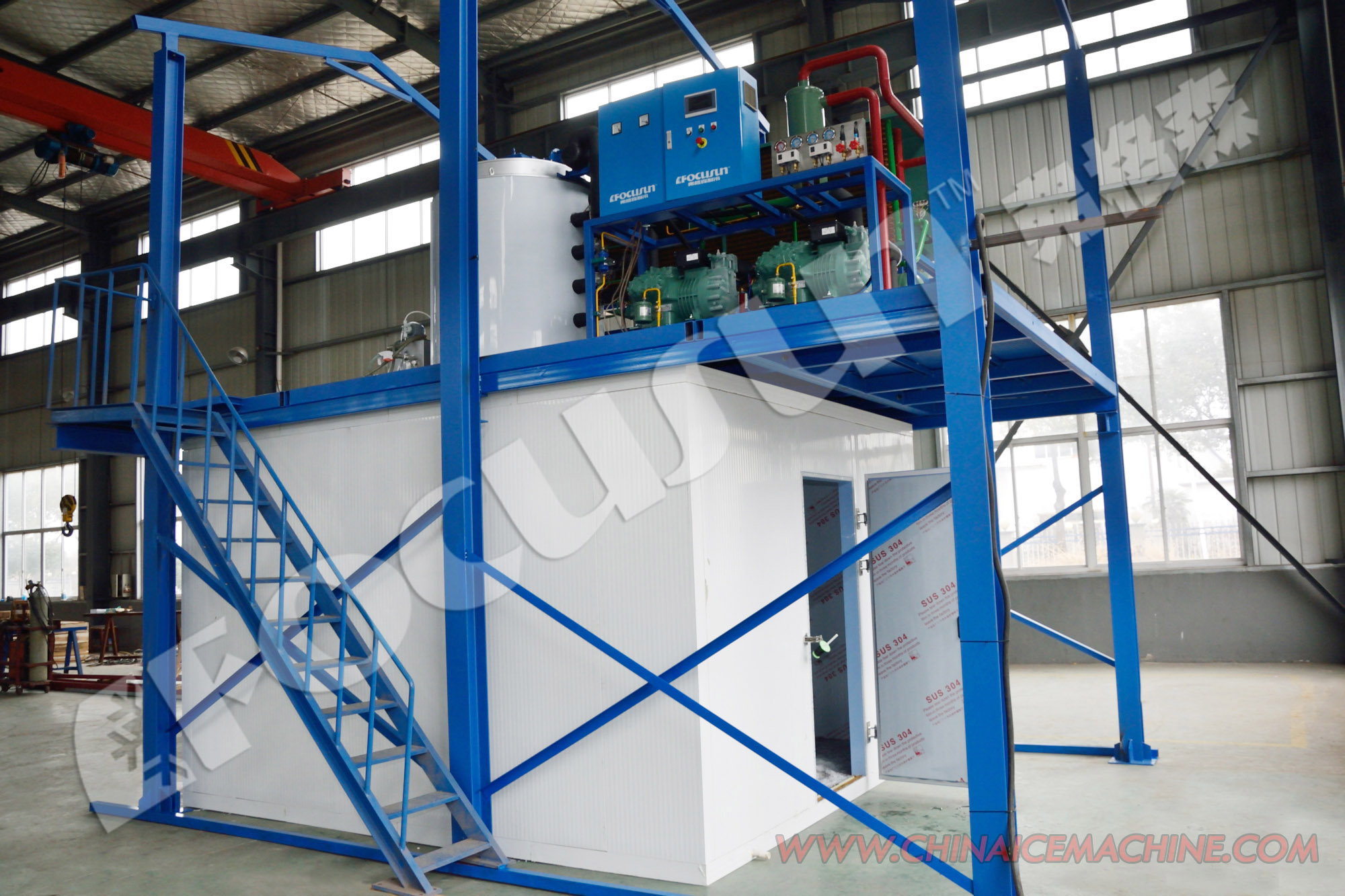 20 Tons Ice Flake Machine with 3600 KG Capacity and 1.5mm-2.2mm Ice Size Guarantee
