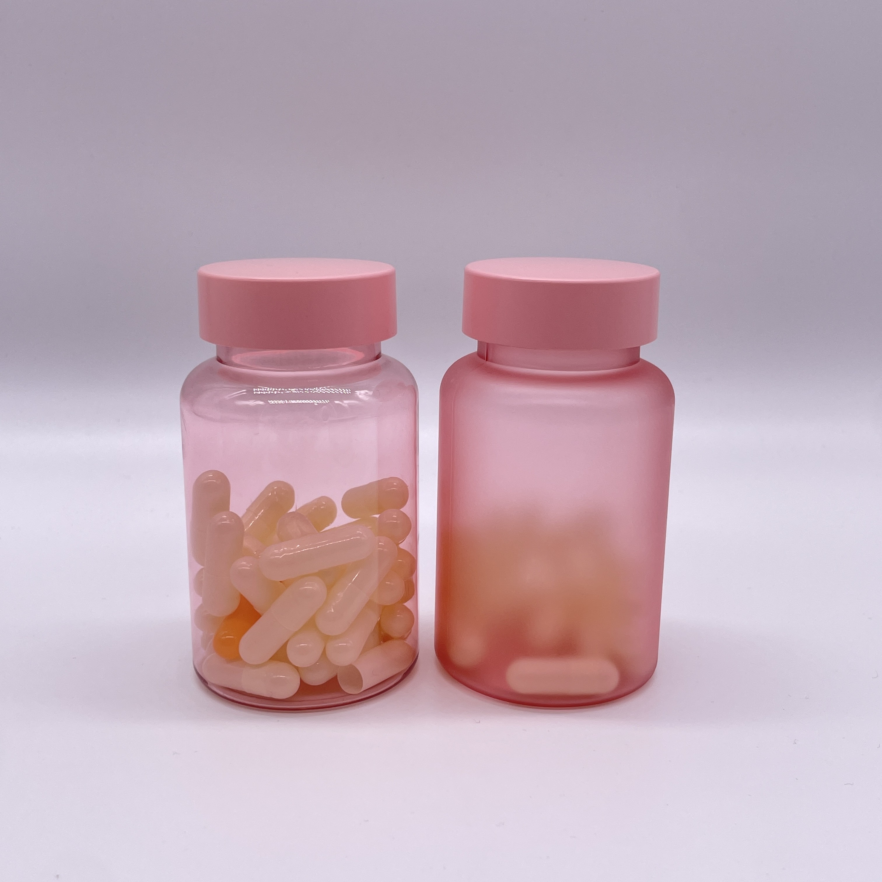 Customized 120ml PET Matte Finished Bottle with Screw Cap for Supplement Pill Capsule