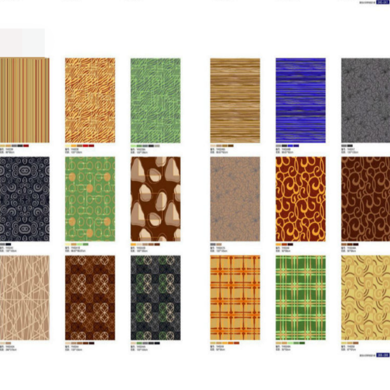 Nylon Material Hotel Carpet Flooring , Brown Printed Fire Resistant Rugs