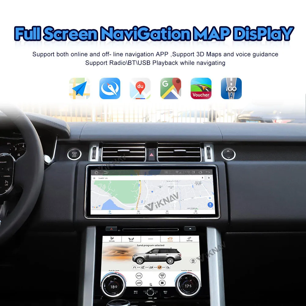 12.3inch Android car radio For Range Rover Vogue L405 2013-2020 AC Touching Screen Multimedia Player Navigation Stereo