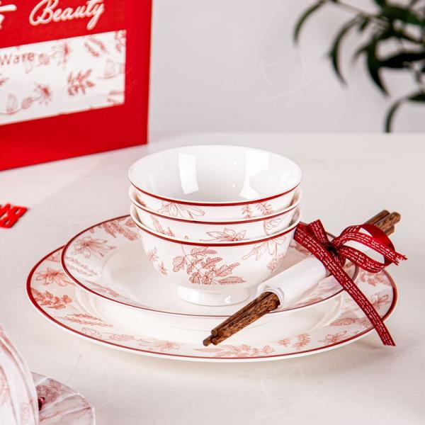 Year Porcelain Gift Under Glazed Ceramic Plate For 2024 Chinese Zodiac Dragon Year