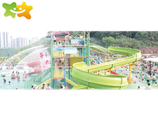 Exciting Large Speed Water Slide Environmental Friendly Indoor Outdoor