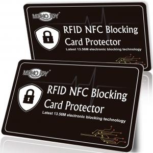 China Black Credit Card Protector Sleeve , Passport Holder RFID Blocking Card Protector on sale