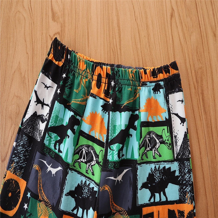 Spring Autumn Boys Casual Spring Children'S Clothing Dinosaur Printed Suit Hoodie
