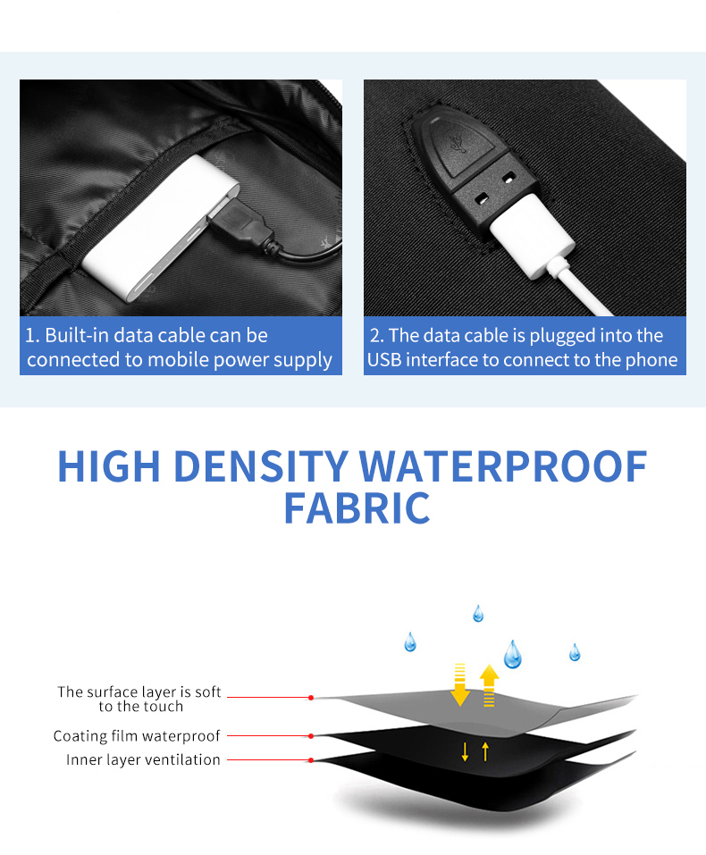 Factory hot sell travel custom logo waterproof backpack business man bag laptop backpacks