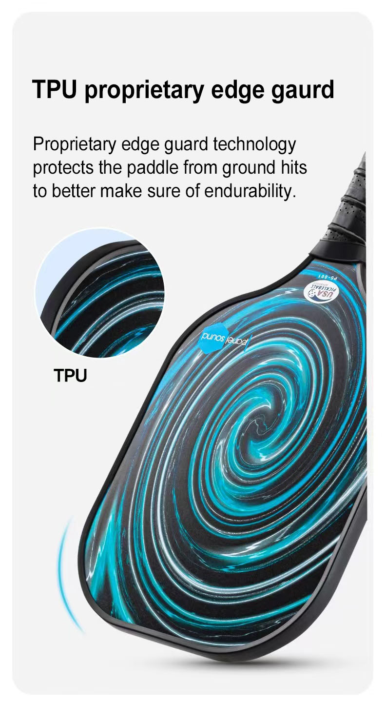 Lightweight Durable Carton Fiber Pickleball Paddles Set Of 4 With Balls And Carry Case