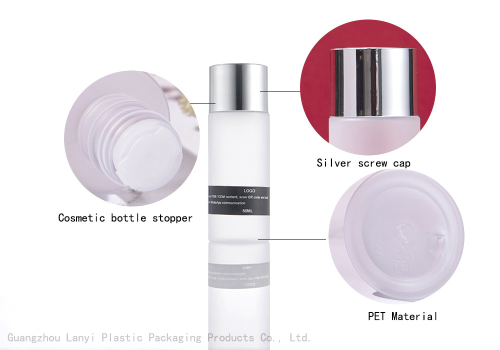 Translucent Cosmetic 50ml 1.69oz PET Plastic Bottle