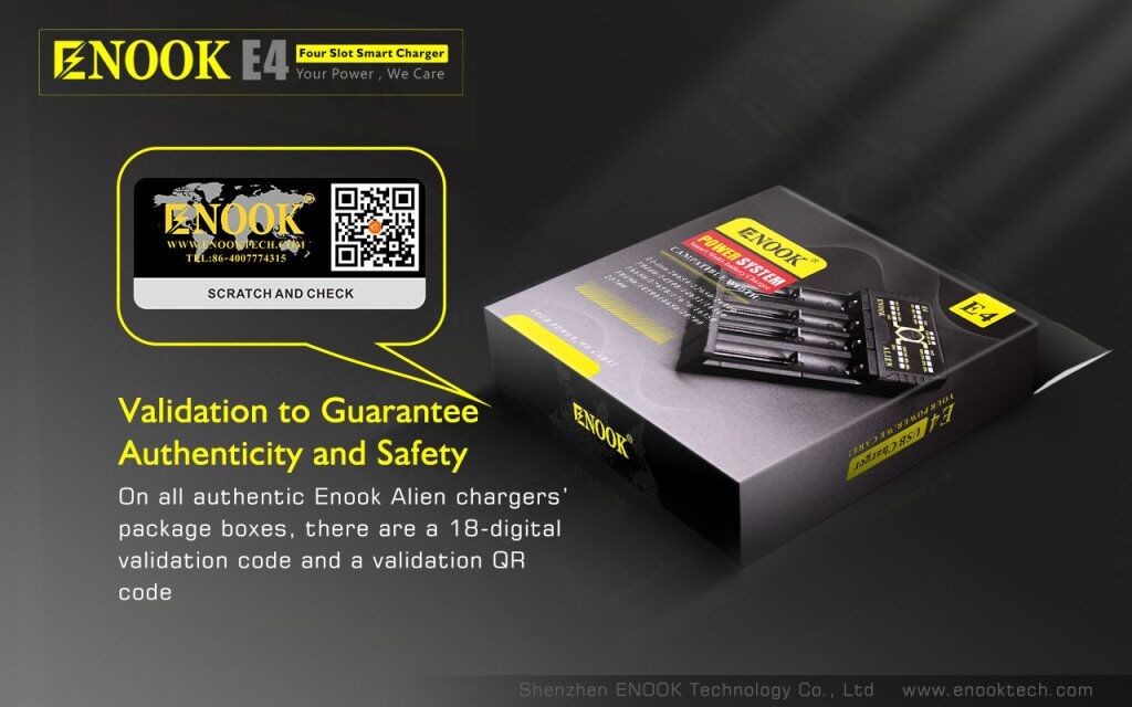 Enook E4 Li Ion Batteries Charger Discharge With Ake Charge DC 3.6V / 3.7V