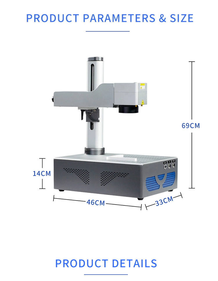 50W Laser Cut And Engraving Gold And Silver Jewelry Fiber Laser Machine Marking