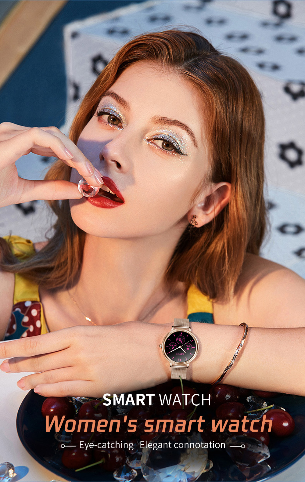 CF90 Smart Watche Customized Watch BLE Gateway Fashion Ladies Wrist Health Sleep