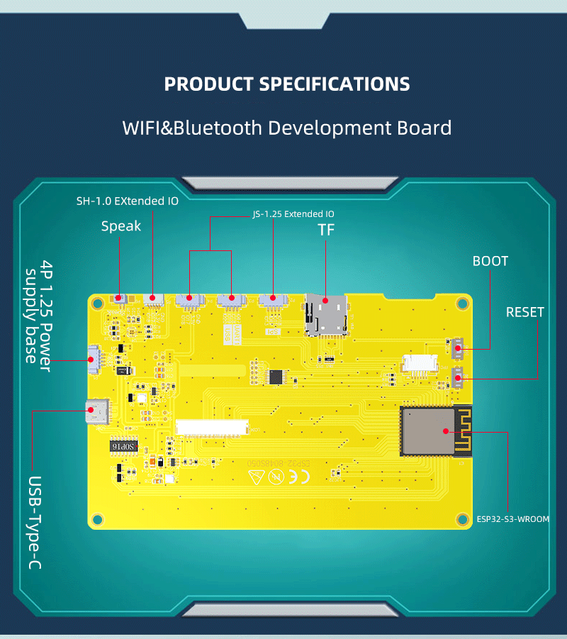 Resistance Touch ESP32 Display Module 5.0" 800x480 ESP32 Tft Lcd Spi WIFI Bluetooth
