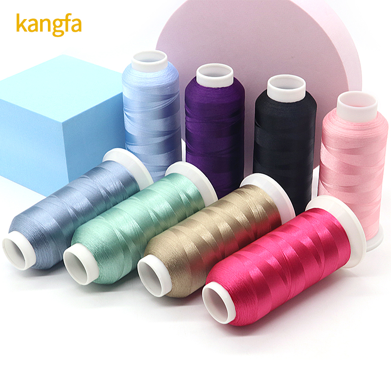 4000 Yard 120D/2 Filament Polyester Thread for Embroidery Machine Dyed Pattern Clothing