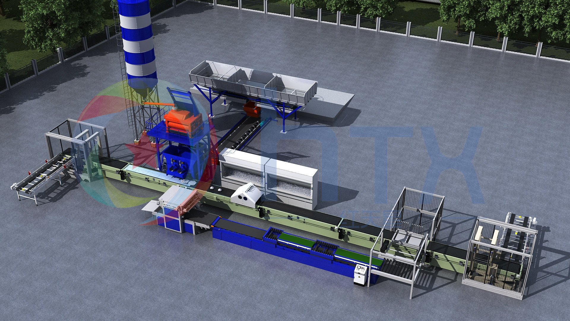 Concrete Material Volumetric Doser Automatic Exterior Faux Stone ​Producing Line