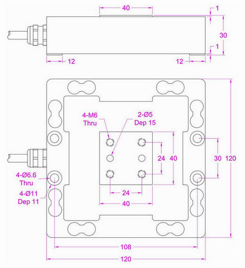 500lb triaxial force transducer 1000lb