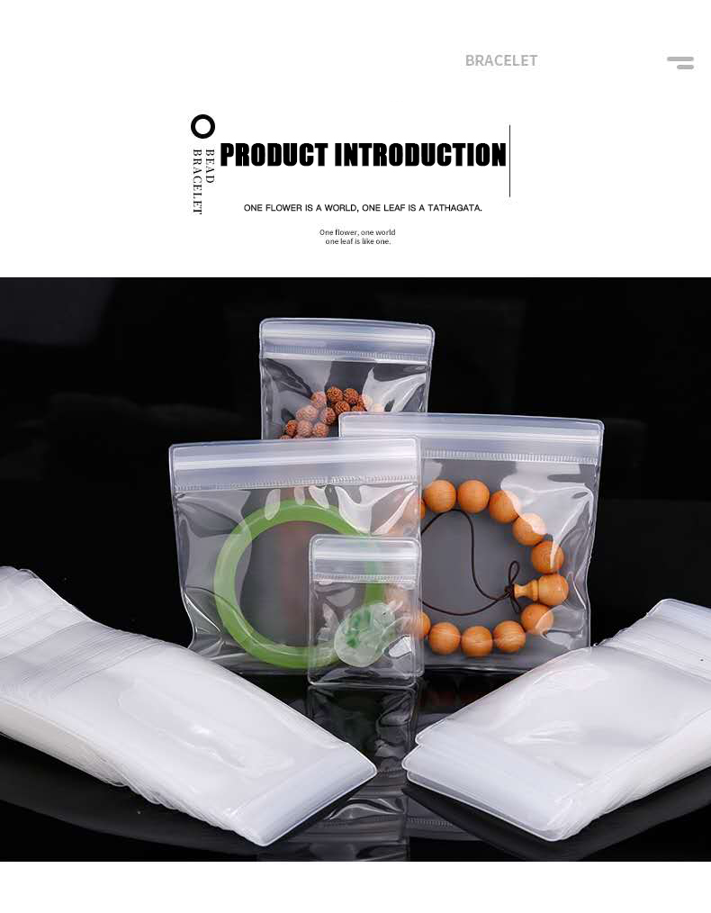 Customized Logo Biodegradable Plastic Zipper Bag for Jewelry Packaging and Shipping