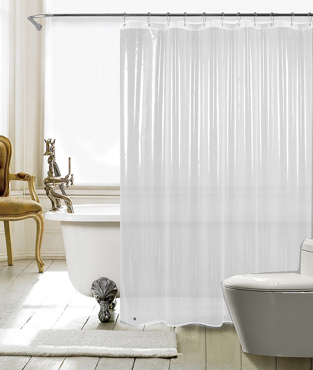Wholesale Clear Transparent PEVA Plastic Waterproof Thick Disposable Shower Curtains