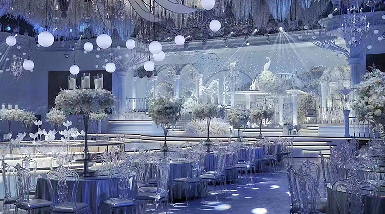 Clear Dining Chairs Crystal Transparent Seat, Modern Dining Chairs, Side Chairs for Wedding Party Event Reception