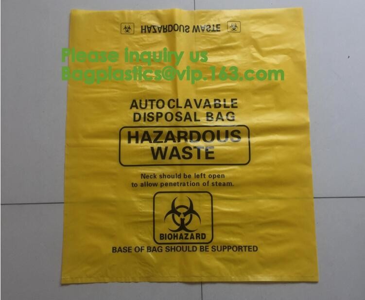Lab, Hospital, Healthcare, Safety, Infectious, Medical Waste Disposal Warning Label Sterilization Indicate