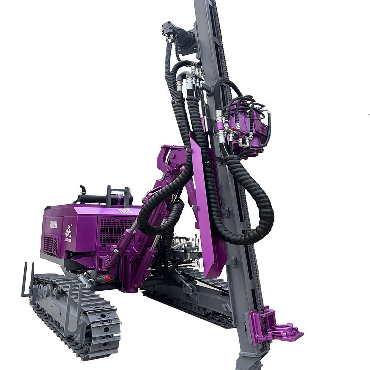 Crawler DTH Rig Machine Mining Blast Hole 50m Deep Hydraulic Drilling Rig Machine