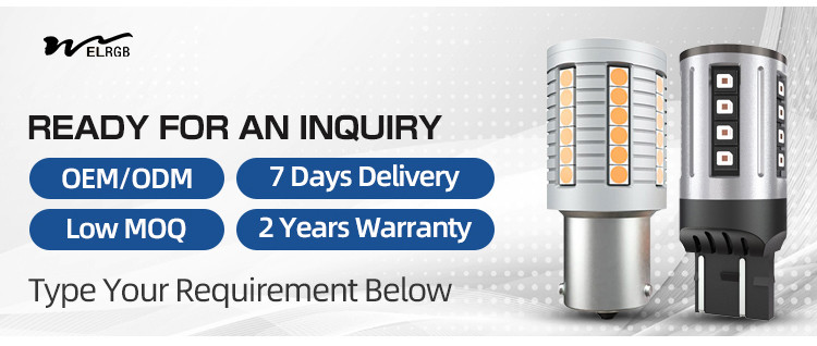 High Brightness Bulb Led Canbus P21w Ba15s 1156 1157 7440 7443 T15 W5W T10 T20 Car Turn Signals Lights