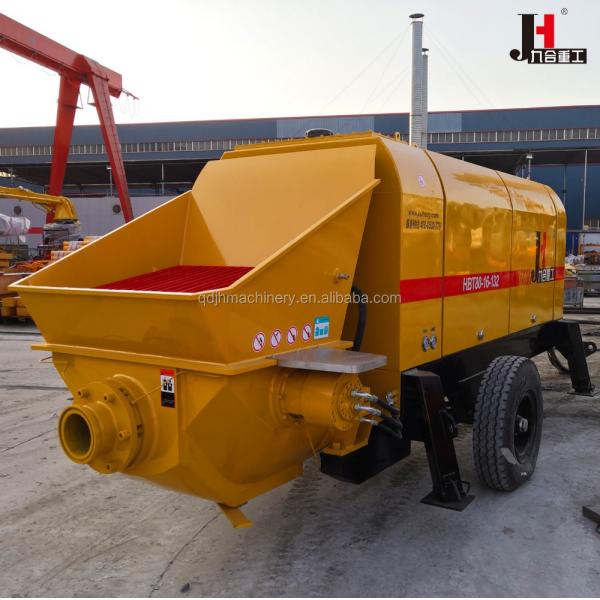 Trailer Mounted Concrete Pump Output 30-100m3/H With Diesel And Electric