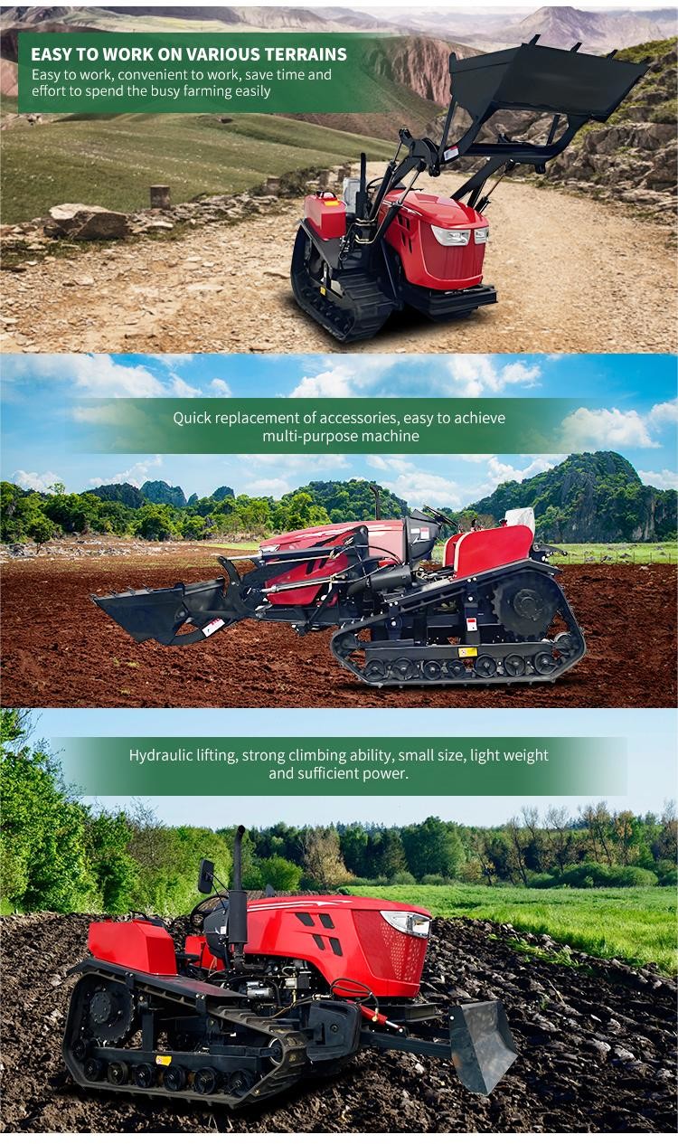 Agriculture Small Four Wheel Drive Tractors 120Hp With Excavator
