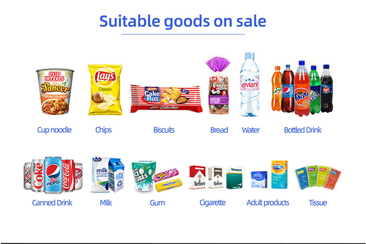 AC110V/220V Custom Kiosk Manufacturing Snack And Drink Combo Vending Machine