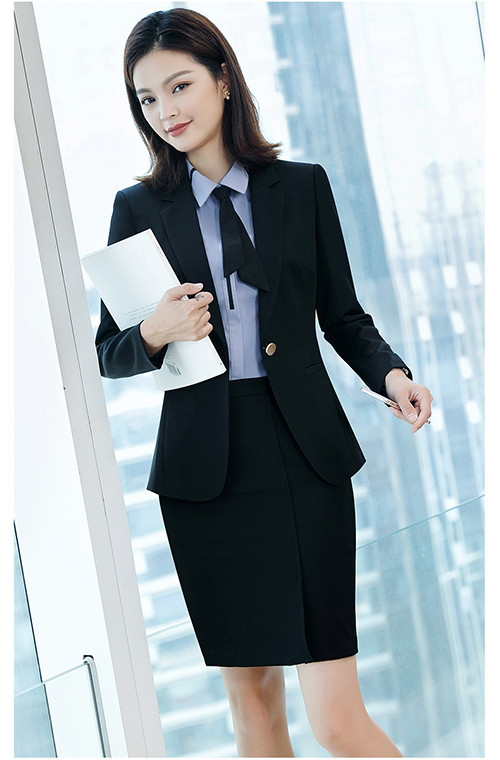 Regular Women 'S Business Suit Skirt Custom 90% Polyester Blended Cotton Long Sleeve