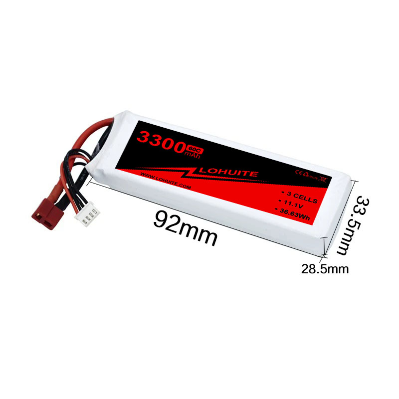 3s 3300mAh 11.1V 60C LiPo Battery for RC Helicopter Aircraft Quadcopter Cars Airplane