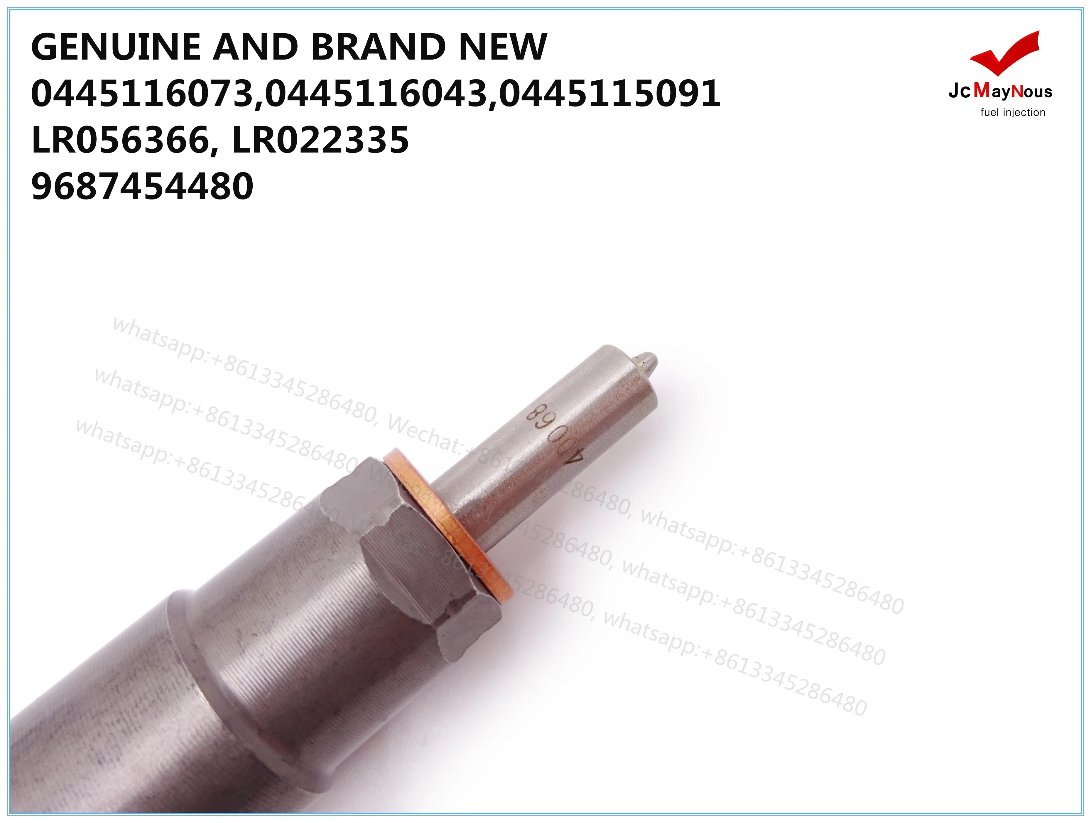 GENUINE AND BRAND NEW DIESEL FUEL INJECTOR 0445116043, 0445116073, 0445115091, 02JDE36716, LR056366, LR022335, 968745448