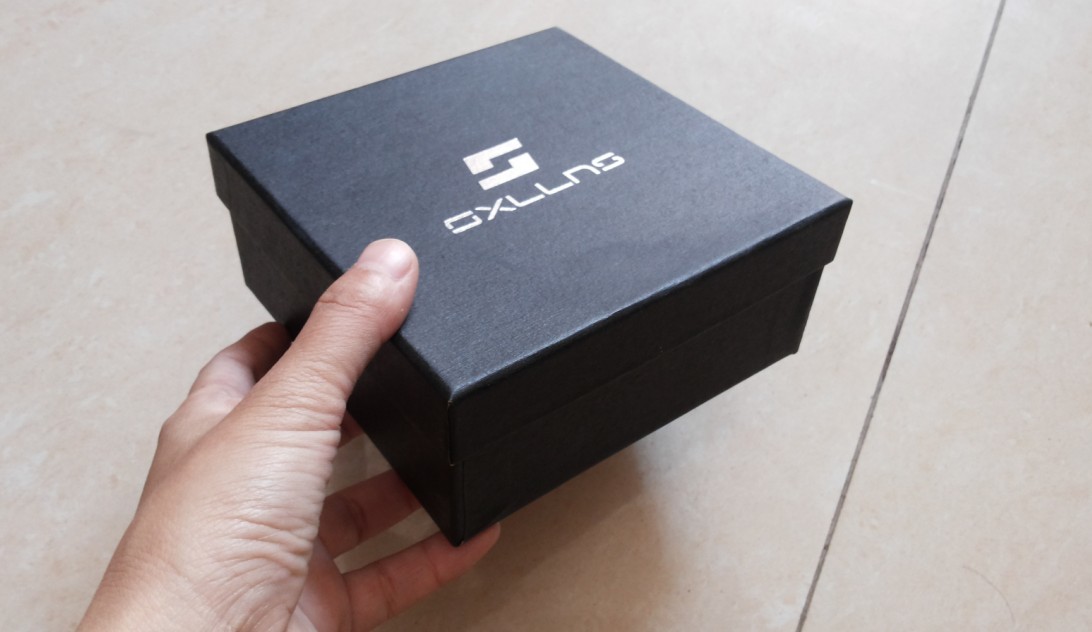 Luxury custom logo printed black card paper gift box for jewelry packaging