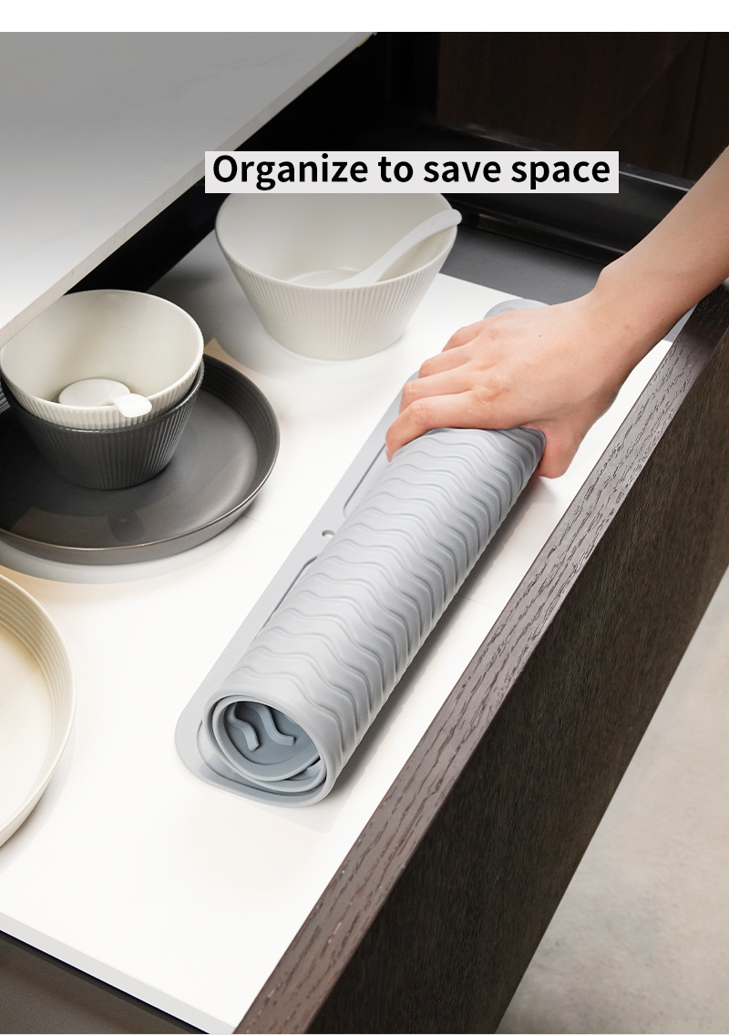 Custom Eco-friendly Silicone Dish Drying Mat Heat Resistant Trivet for Kitchen Counter