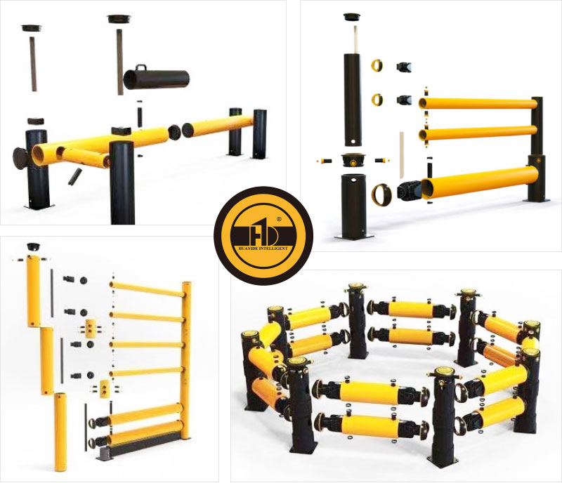 Flexible Pedestrian Barrier  Anti-Collision Guardrails Warehouse Safety Barrier Traffic Guardrails
