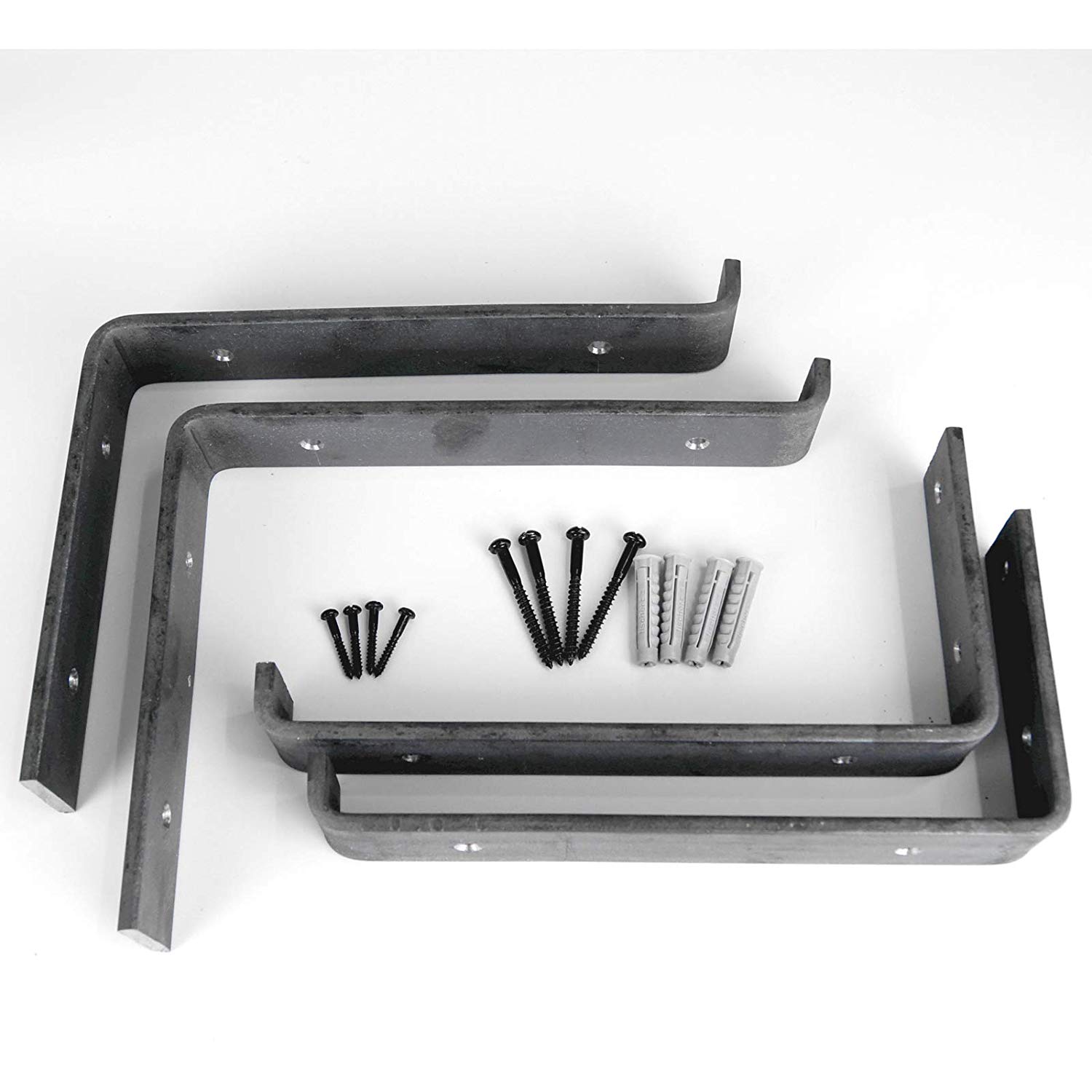 Bars Wall Mount Wood Organizer Lumber Storage Metal Rack with 3-Level