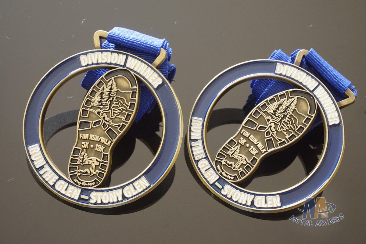 Zinc Alloy Cut Out Sports Metal Medal / Personalised Running Medals