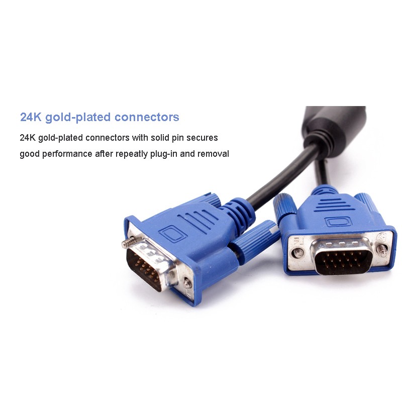 1M 1.5M 2M 50M VGA Male To Male Cable 3+2. 3+4