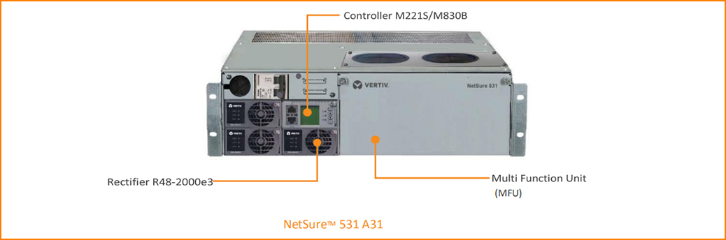 Vertiv Netsure 531 A31 integrated -48V DC power system for mobile communication applications1