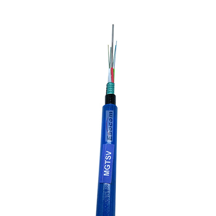 Mining Fiber Optic Cable MGTSV 60 72 96 Core Double Jackets Flame-Retardant For Networking