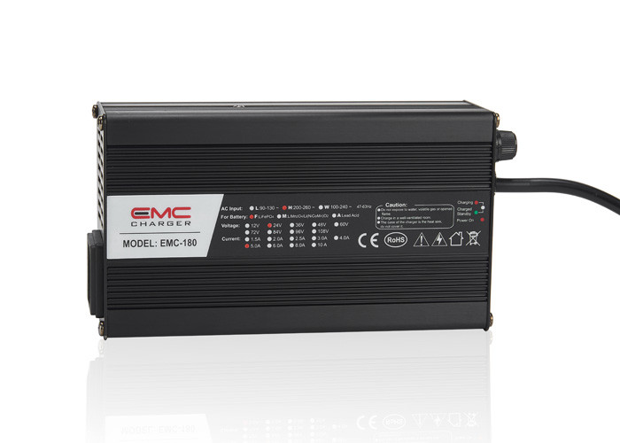 EMC-180 24V 5A Aluminum case lead acid/ lithium/lifepo4 battery charger with 4 protections function