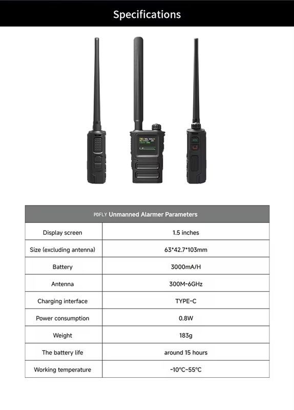 Handheld 300MHz-6GHz Band Radar Signal Detector with GPS and High Powered Phone Jammer