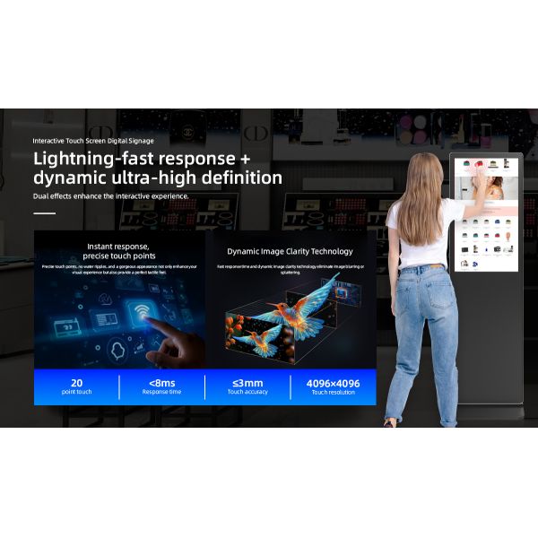 IR Touch Floor Stand Digital Signage 32 43 50 55 65 Inch for Retail Stores