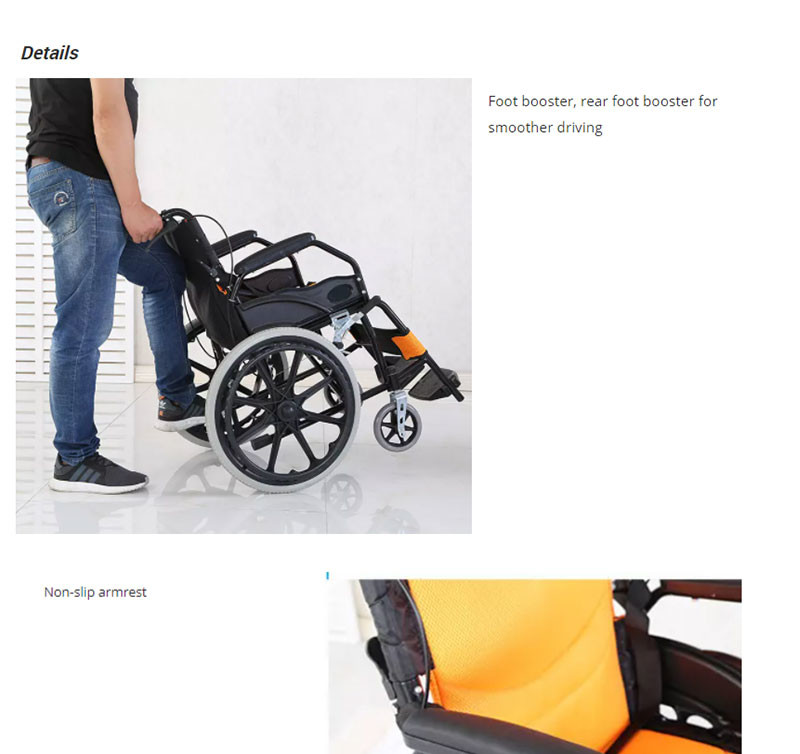 Steel Medical Transport Wheelchair Folding Basic Manual Wheelchair For Patient CE Approved