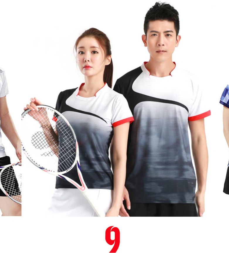 Hot Sale Custom logo Size Women Table Tennis Uniform Tennis Cloths Women and Men Sublimation Print Badminton Jersey