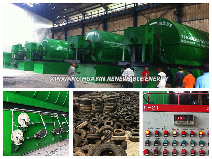 10 Ton Plastic Tire Pyrolysis Oil System Waste Tyre Recycling To Diesel Fuel