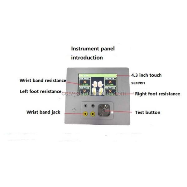 ESD Wrist Strip and Footwear Tester with 4.3 Inch LCD Screen 750KΩ-100MΩ